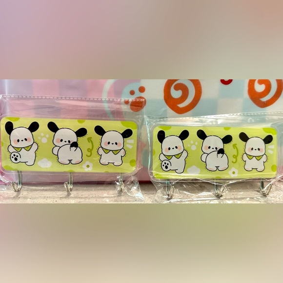 Sanrio Character-Pochacco sticky hooks. Receive 2 sticky hooks with purchase. - Picture 1 of 1